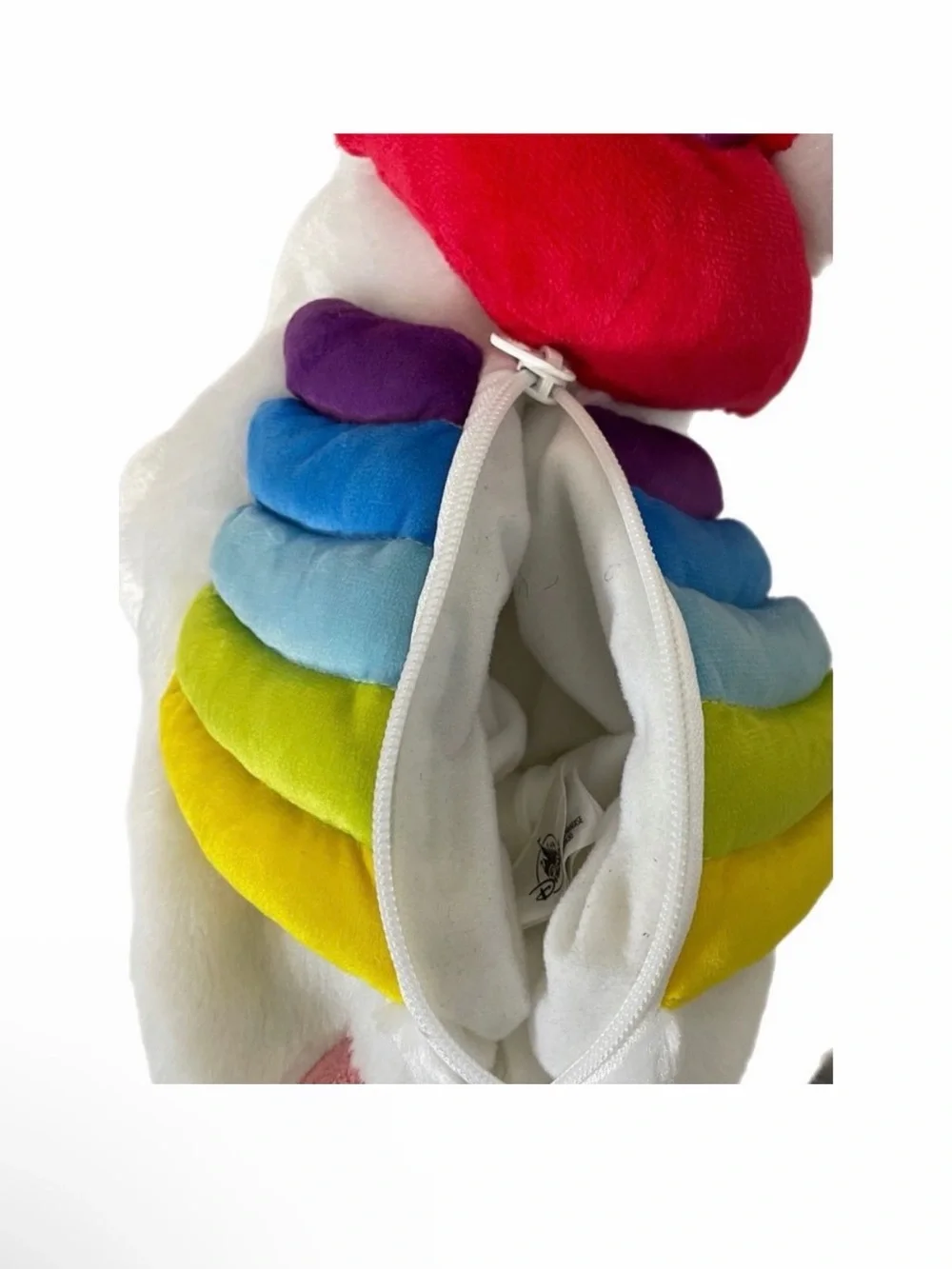 Disney Parks Inside Out Rainbow Unicorn Plush Backpack